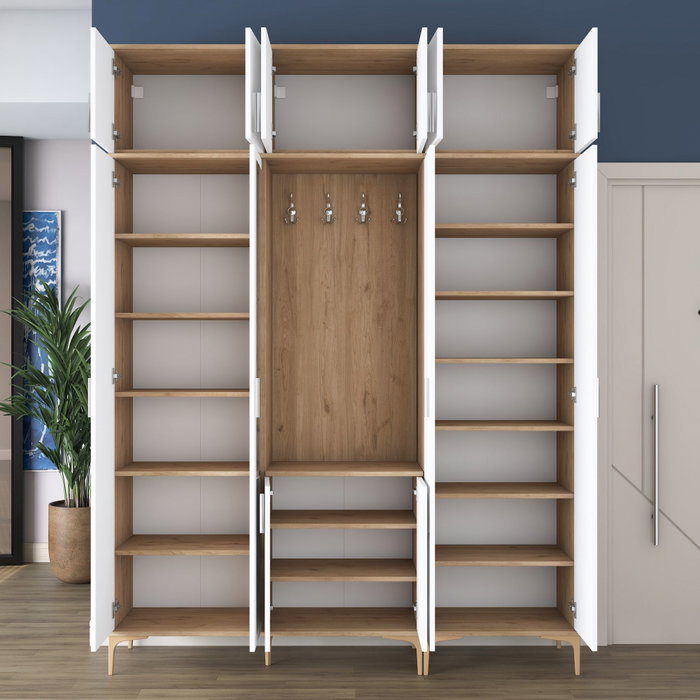 Hanah Home Soporte de Entrada EA157 - 4501 Nogal y Blanco